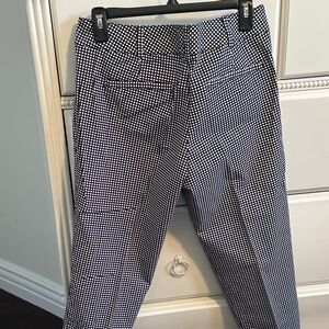 Classic Black and White Checkered Women's Straight Leg Pants